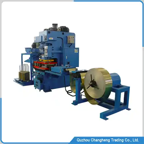 Fin stamping machine of condenser and heat exchanger